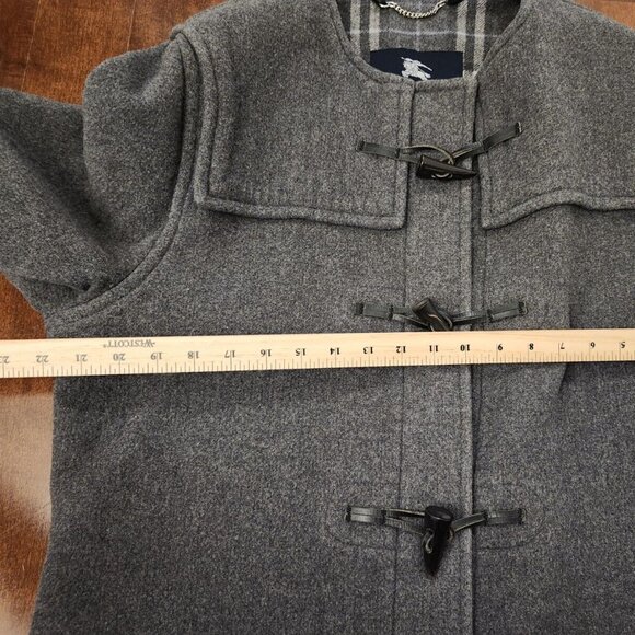 Burberry London vintage duffle coat overcoat women's gray in size 12 reg - Picture 12 of 12